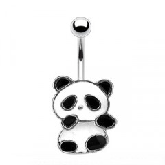 Pohyblivý piercing do pupku panda