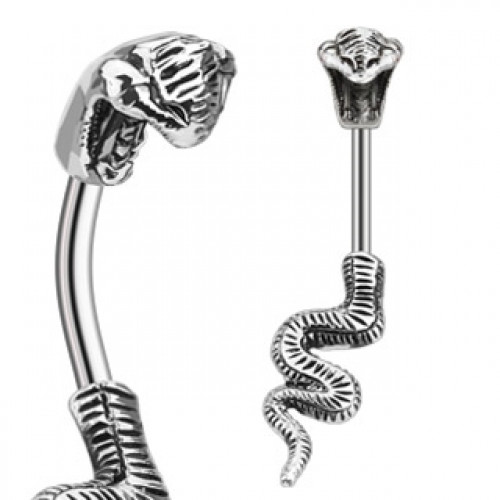 Piercing do pupku - kobra