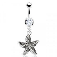 Piercing do pupku - morská hviezdica