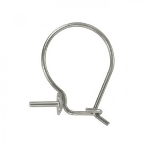 Oceľový náušnicová klapka - 1 kus