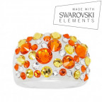 Prsteň s kryštálmi Crystals from Swarovski®, Sun