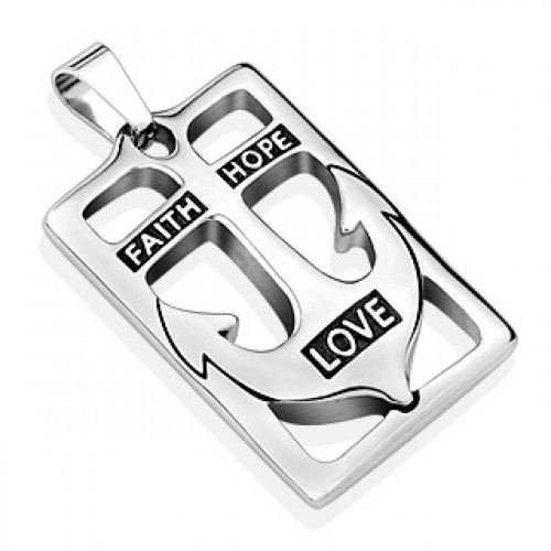 Oceľový prívesok kotva