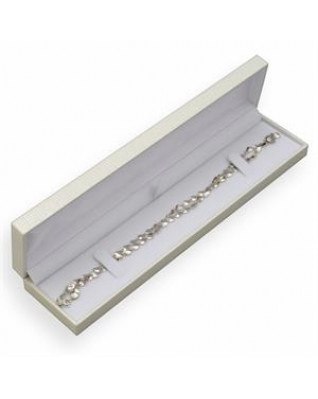 Biela koženková krabička na náramok