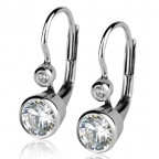 Strieborné náušnice s 2ma zirkónmi