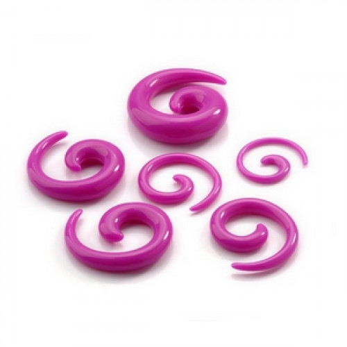 Rozťahovač do ucha - špirála fialová