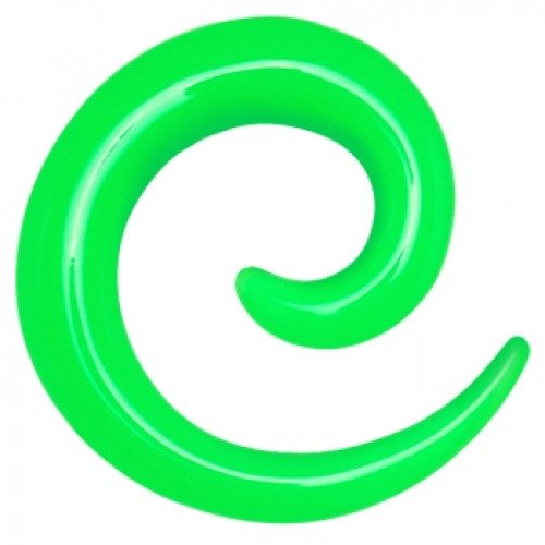 Rozťahovač do ucha - špirála zelená