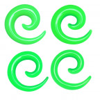 Rozťahovač do ucha - špirála zelená