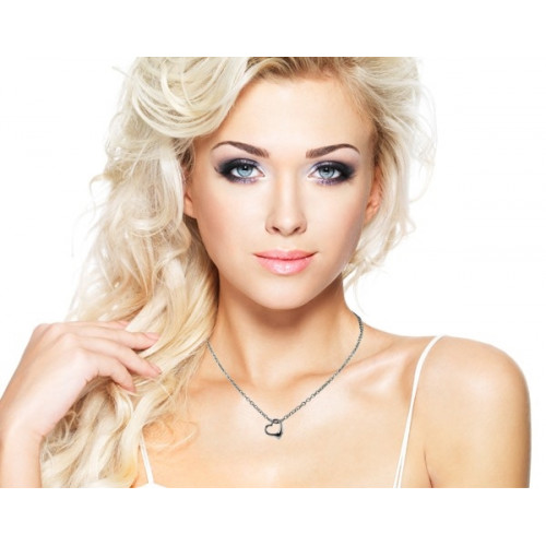 Oceľová retiazka s príveskom v tvare srdiečka