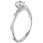 Oceľový prsteň so zirkónom