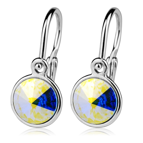 Detské strieborné náušnice, Crystals from SWAROVSKI® Crystal AB