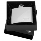 Oceľová vrecková fľaša - ploskačka 180ml v darčekovom balení