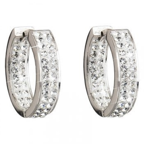 Strieborné kruhy 22mm s kryštálmi Crystals from Swarovski®