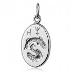 Strieborný prívesok znamenia RYBY
