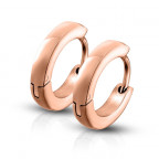 Pozlátené oceľové náušnice lesklé - krúžky