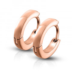 Pozlátené oceľové náušnice lesklé - krúžky