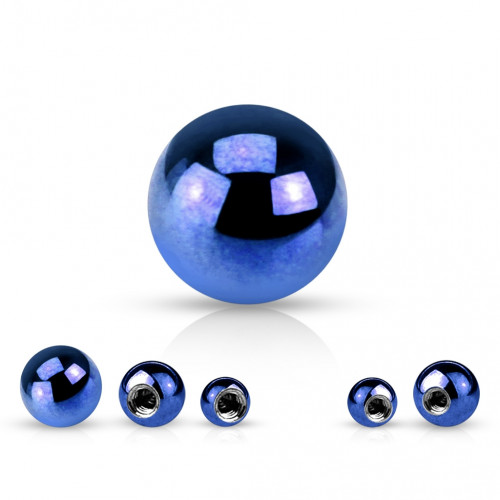 Oceľová náhradná gulička 1,2 x 3 mm, farba modrá