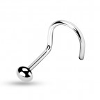 Zahnutý piercing do nosa