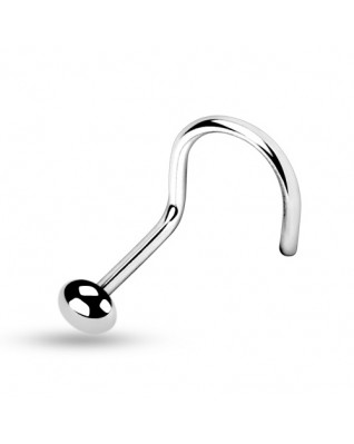 Zahnutý piercing do nosa