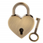 Kaštieľ lásky - srdiečko brúsená mosadz, rozmer 39 x 30 mm