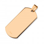 Oceľový prívesok - vojenská známka EXTRA VEĽKÁ, pozlátená