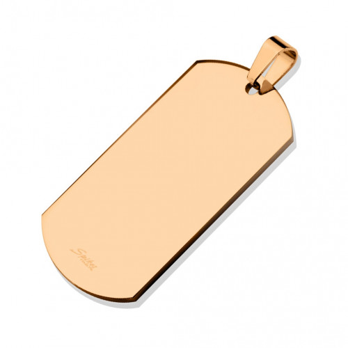 Oceľový prívesok - vojenská známka EXTRA VEĽKÁ, pozlátená