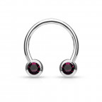 Piercing podkova s kamienkami