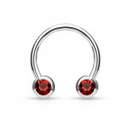 Piercing podkova s kamienkami