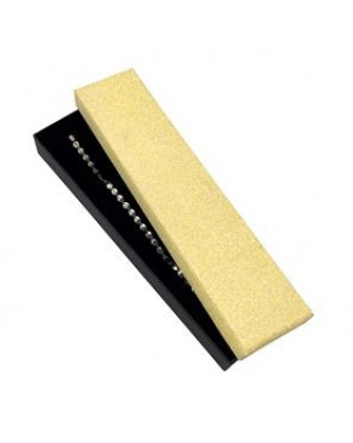 Darčeková krabička na náramok, zlatá/čierna