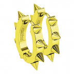 Pozlátené oceľové náušnice s ostňami