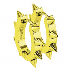 Pozlátené oceľové náušnice s ostňami