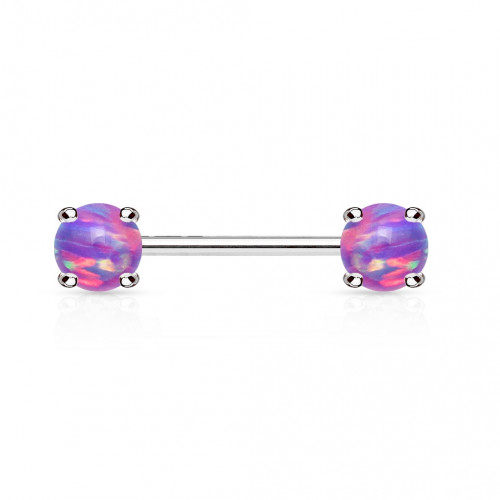 Piercing do bradavky, fialové opály