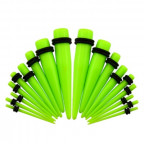 Akrylátový rozťahovač do ucha svetlozelený