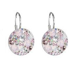 Strieborné náušnice s kryštálmi Crystals from Swarovski® Magic Rose