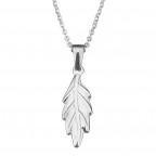 Oceľová retiazka s príveskom - lístoček