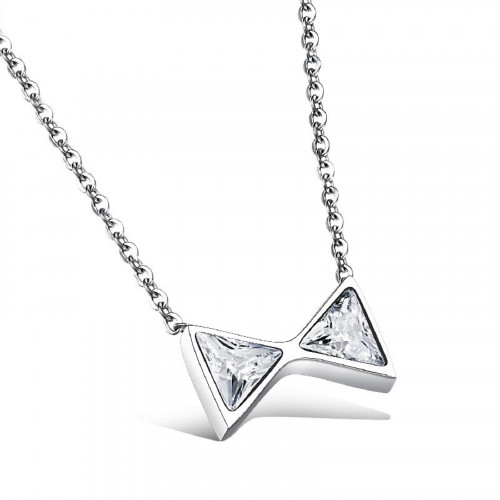 Oceľová retiazka s príveskom - mašlička