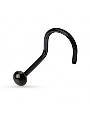 Zahnutý piercing do nosa - polgulička