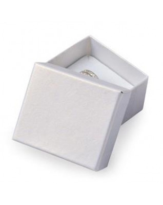 Darčeková krabička na prsteň alebo náušnice biela