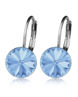 Oceľové náušnice s kryštálmi Swarovski®, LIGHT SAPPHIRE