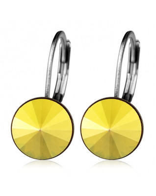 Oceľové náušnice s kryštálmi Swarovski®, METALLIC SUNSHINE
