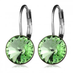 Oceľové náušnice s kryštálmi Swarovski®, CHRYSOLITE