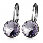 Ocelové náušnice s krystaly Swarovski® SMOKE MAUVE