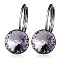 Oceľové náušnice s kryštálmi Swarovski® SMOKE MAUVE