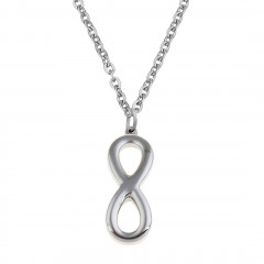 Oceľová retiazka s príveskom ležatá osmička