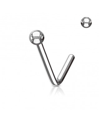 Zahnutý piercing do nosa gulička