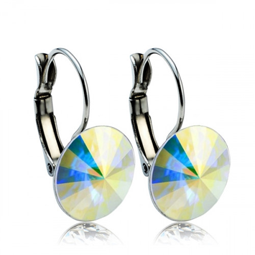 Oceľové náušnice s kryštálmi Swarovski® 12 mm, AB