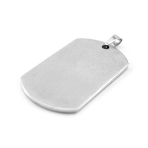 Oceľový prívesok - vojenská známka matná, 22 x 36 mm