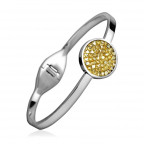 Oceľový náramok s kryštálmi Crystals from Swarovski® GOLDEN SHADOW