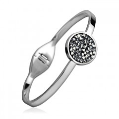 Oceľový náramok s kryštálmi Crystals from Swarovski® LIGHT CHROME