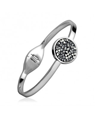 Oceľový náramok s kryštálmi Crystals from Swarovski® LIGHT CHROME