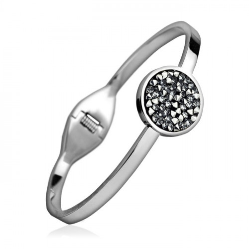 Oceľový náramok s kryštálmi Crystals from Swarovski® LIGHT CHROME